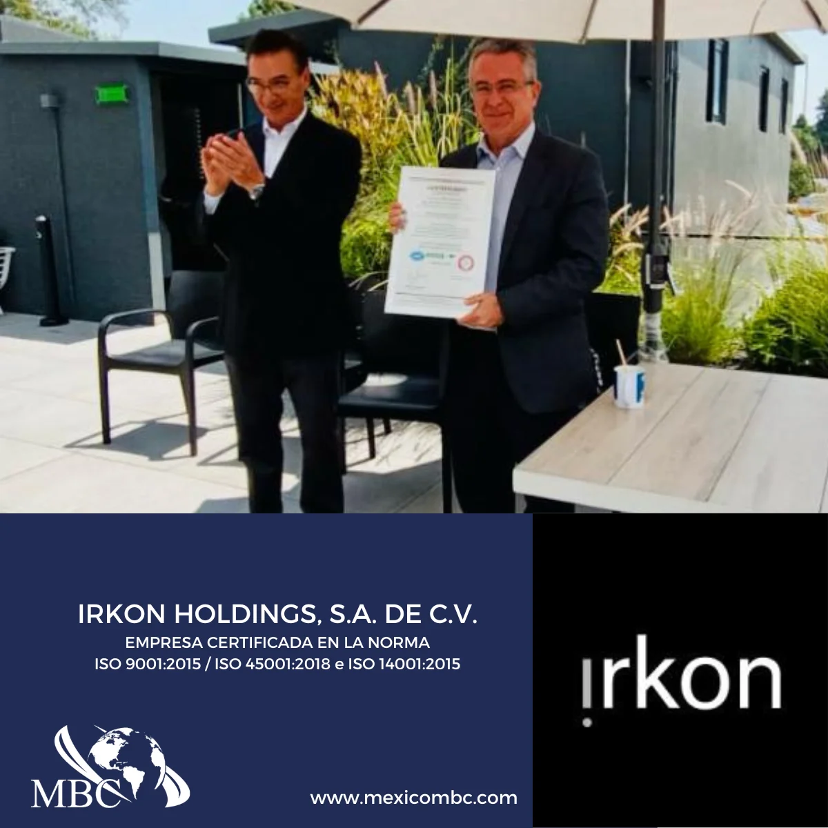 IRKON certificación ISO 14001 - Gestión Ambiental