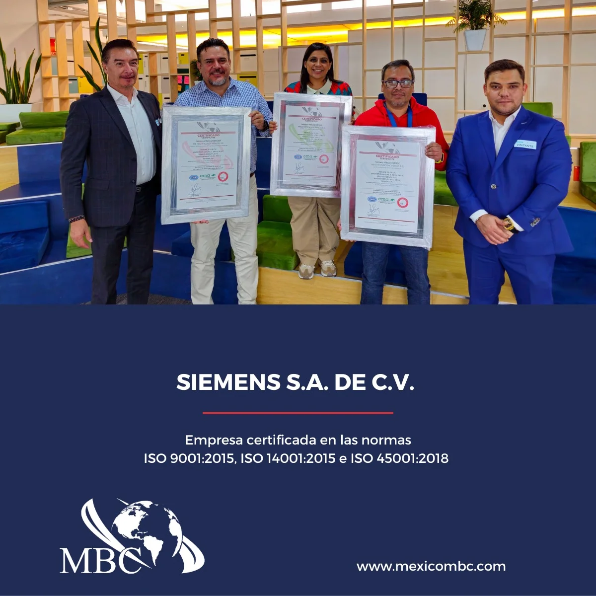 Siemens certificado en ISO 14001 - Gestión Ambiental sostenible