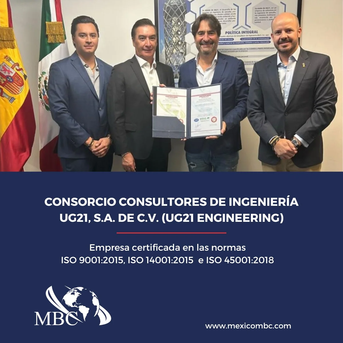 Certificación ISO 45001 - UG21 Engineering caso de éxito