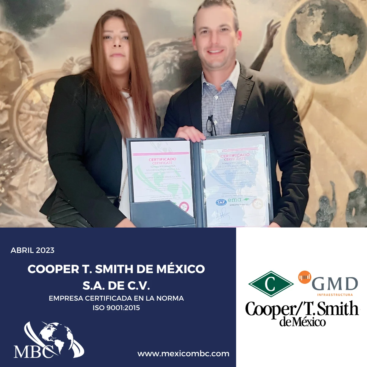 Certificación ISO 9001 Cooper T Smith